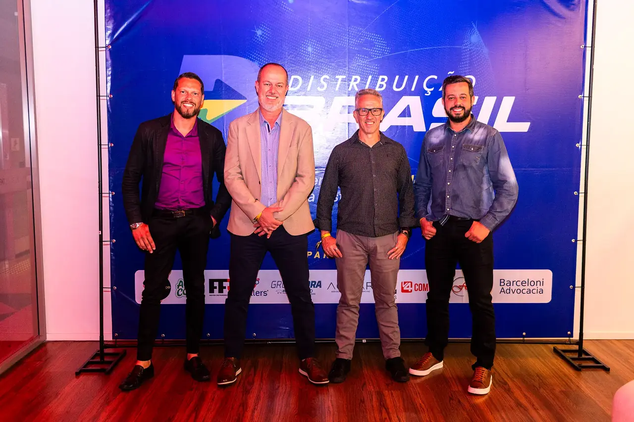 Grupo de líderes no evento